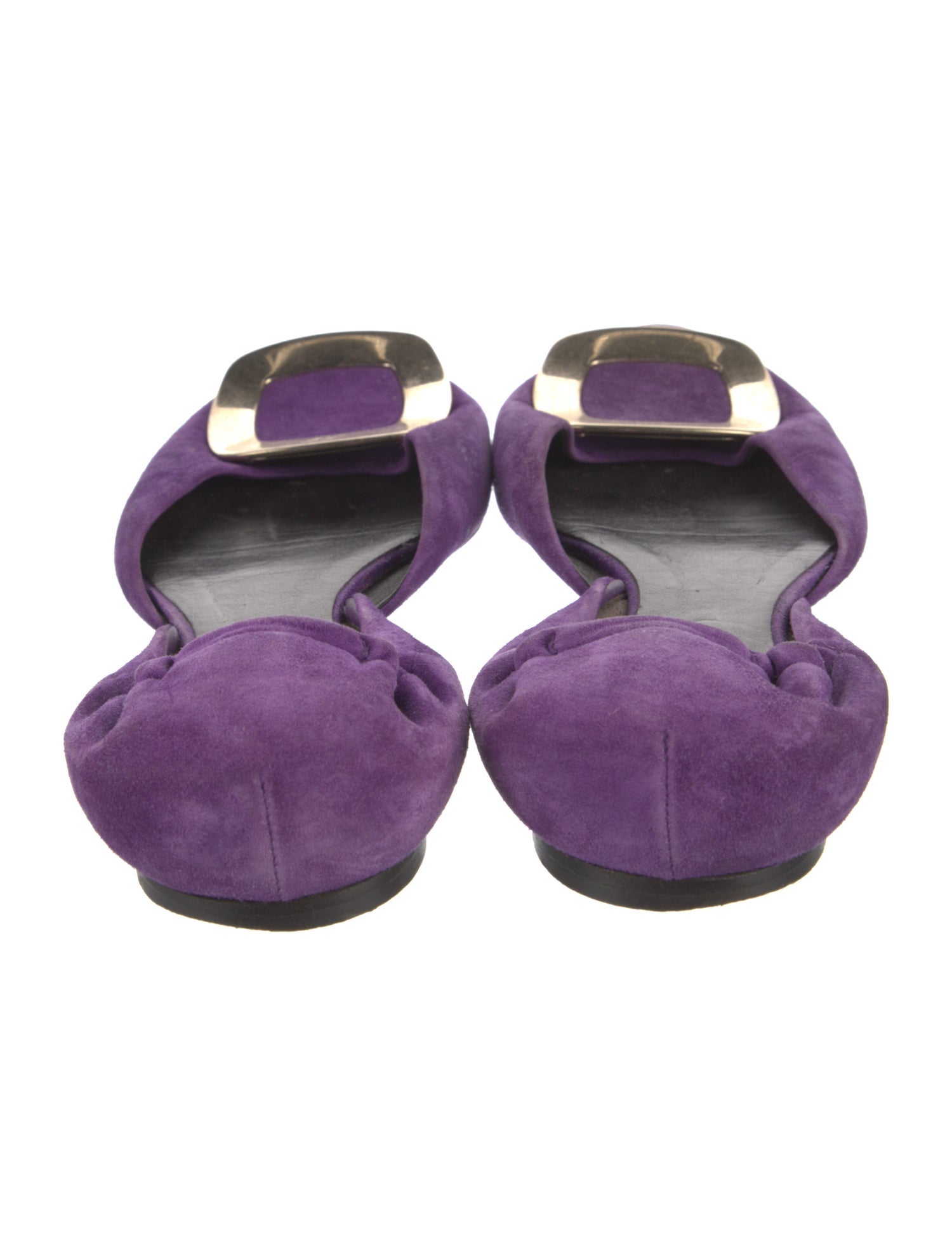 Roger Vivier Suede D'Orsay Flats