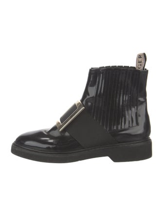 Roger Vivier Patent Leather Chelsea Boots