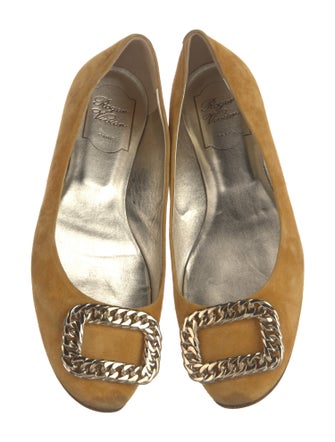 Roger Vivier Suede Ballet Flats