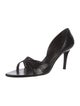 Roger Vivier Patent Leather Lasercut Accents Sandals
