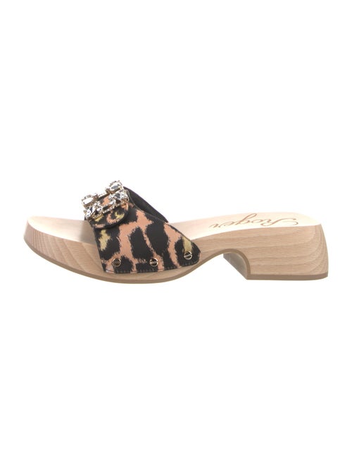 Roger Vivier Printed Crystal Embellishments Slides