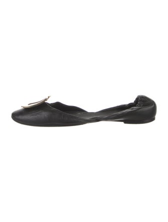 Roger Vivier Leather D'Orsay Flats