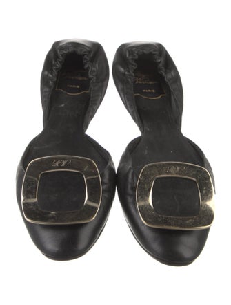 Roger Vivier Leather D'Orsay Flats