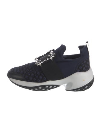 Roger Vivier Mesh Crystal Embellishments Sneakers