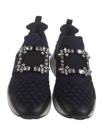 Roger Vivier Mesh Crystal Embellishments Sneakers