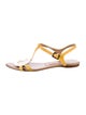 Roger Vivier Leather T-Strap Sandals