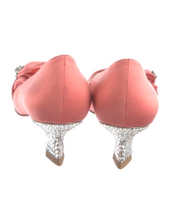 Roger Vivier Satin Crystal Embellishments Pumps