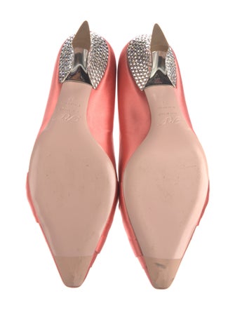 Roger Vivier Satin Crystal Embellishments Pumps