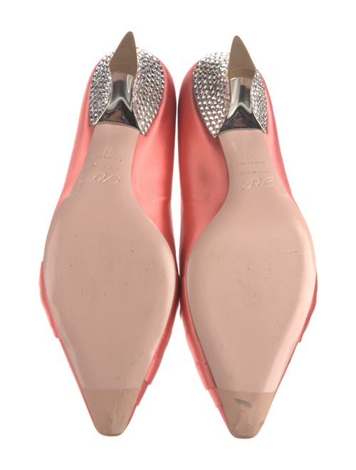 Roger Vivier Satin Crystal Embellishments Pumps