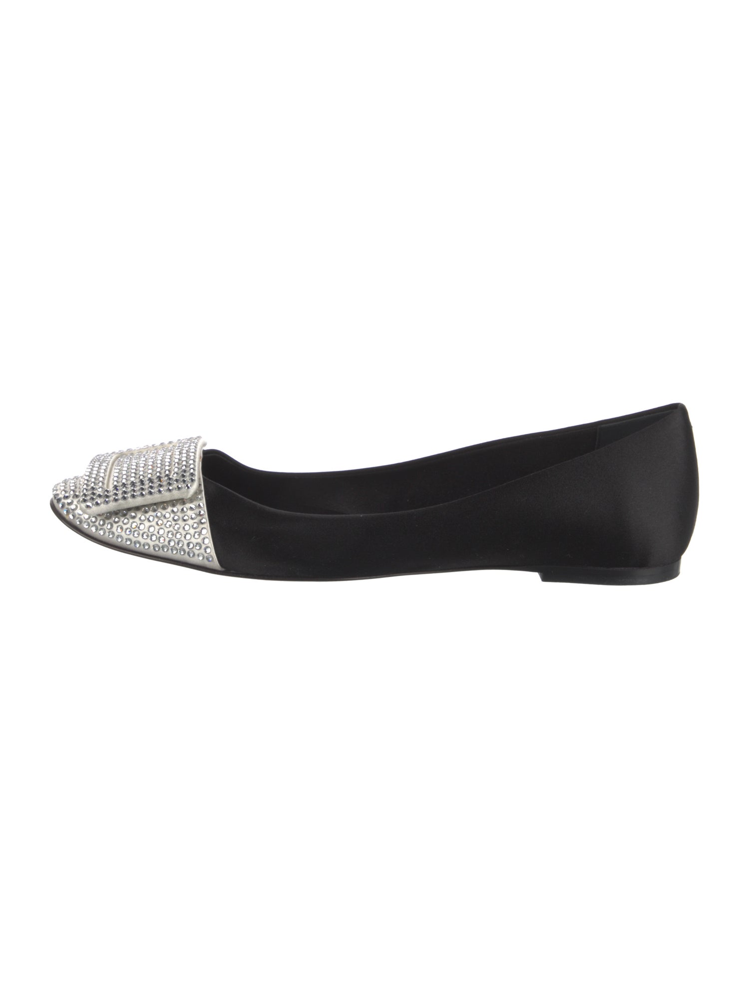Roger Vivier Satin Colorblock Pattern Ballet Flats