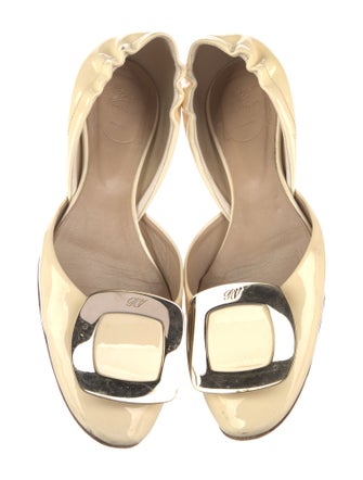 Roger Vivier Patent Leather D'Orsay Flats