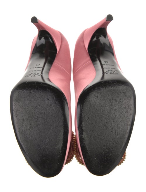 Roger Vivier Satin Crystal Embellishments Pumps