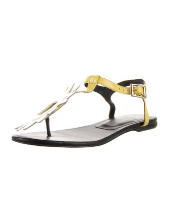 Roger Vivier Patent Leather T-Strap Sandals