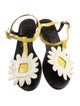 Roger Vivier Patent Leather T-Strap Sandals