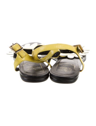 Roger Vivier Patent Leather T-Strap Sandals