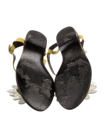 Roger Vivier Patent Leather T-Strap Sandals