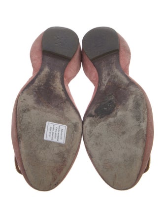 Roger Vivier Suede D'Orsay Flats