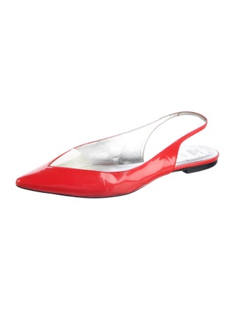 Roger Vivier Patent Leather Slingback Flats