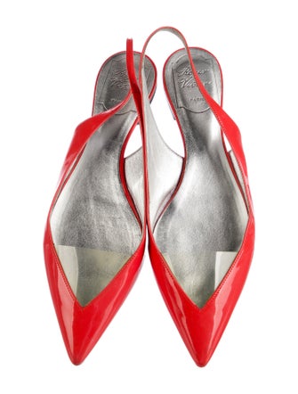 Roger Vivier Patent Leather Slingback Flats