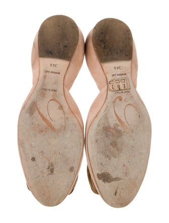 Roger Vivier Suede D'Orsay Flats