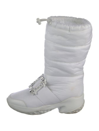 Roger Vivier Nylon Crystal Embellishments Boots