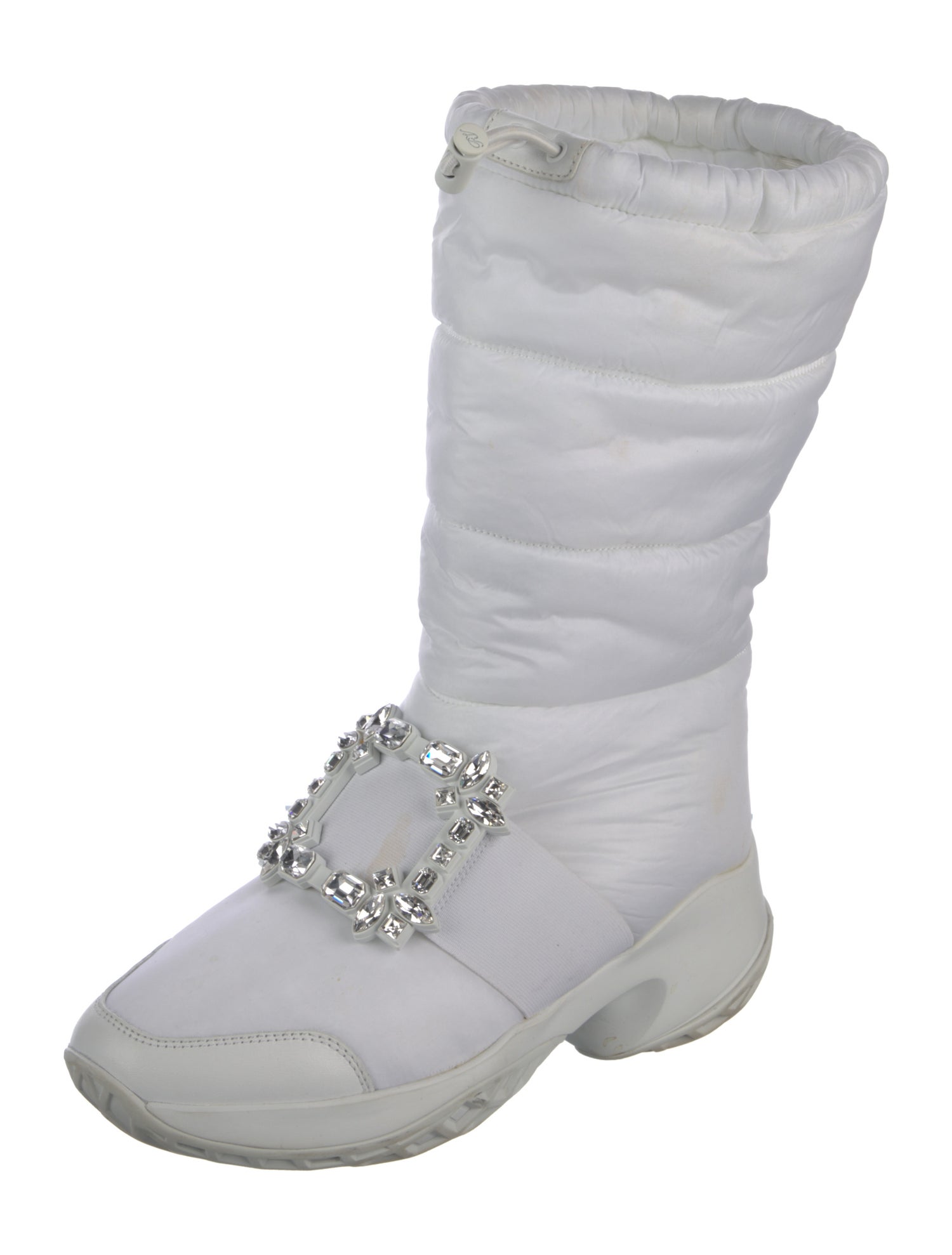 Roger Vivier Nylon Crystal Embellishments Boots