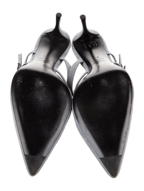 Roger Vivier Suede Crystal Embellishments Mules