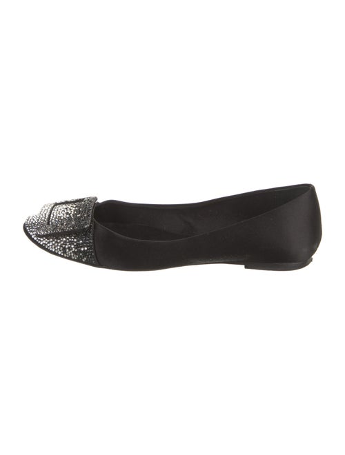 Roger Vivier Satin Animal Print Ballet Flats