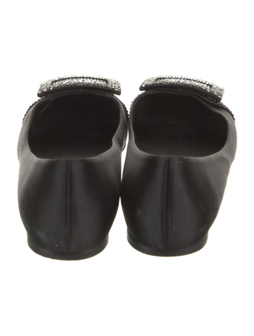 Roger Vivier Satin Animal Print Ballet Flats