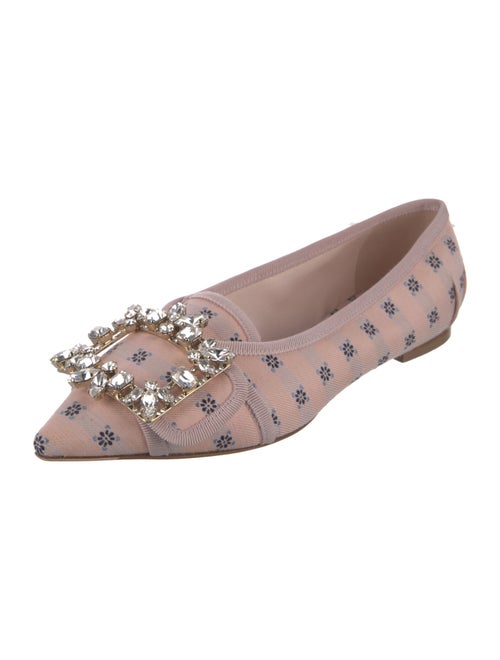 Roger Vivier Crystal Embellishments Ballet Flats