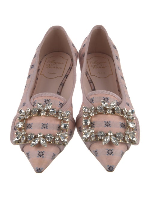 Roger Vivier Crystal Embellishments Ballet Flats