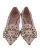 Roger Vivier Crystal Embellishments Ballet Flats