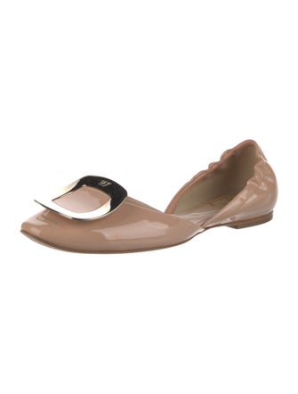 Roger Vivier Patent Leather D'Orsay Flats