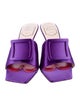Roger Vivier Satin Crystal Embellishments Slides