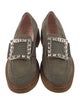 Roger Vivier Suede Crystal Embellishments Loafers