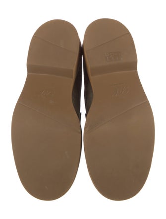 Roger Vivier Suede Crystal Embellishments Loafers