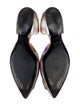 Roger Vivier Leather Crystal Embellishments D'Orsay Flats