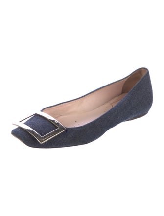 Roger Vivier Denim Flats