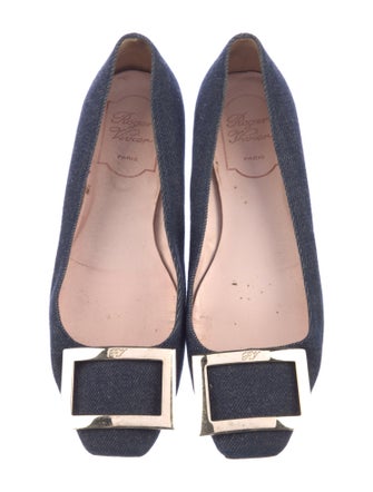 Roger Vivier Denim Flats