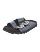 Roger Vivier Leather Crystal Embellishments Slides