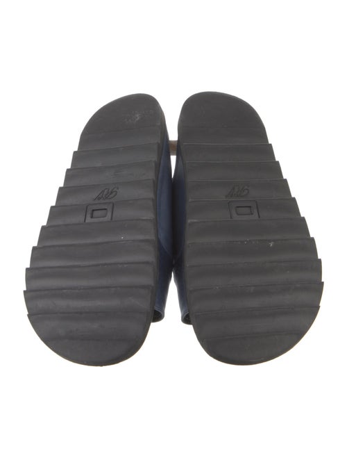 Roger Vivier Leather Crystal Embellishments Slides