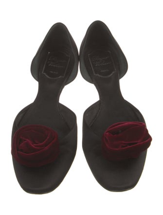 Roger Vivier Satin D'Orsay Flats