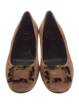 Roger Vivier Suede Ballet Flats