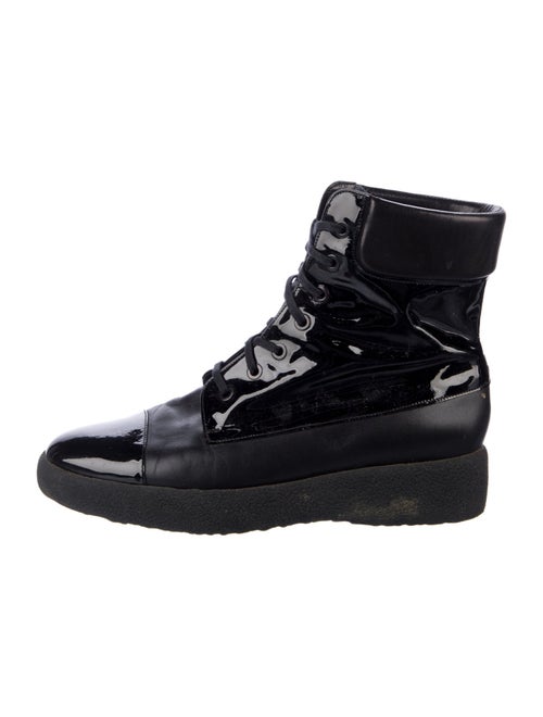 Roger Vivier Patent Leather Lace-Up Boots