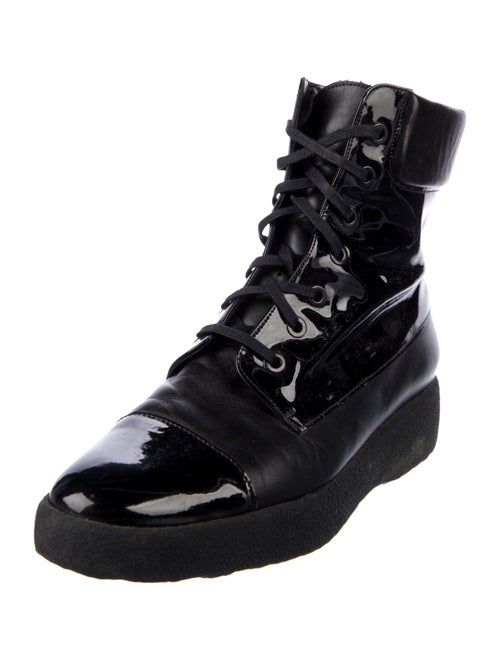 Roger Vivier Patent Leather Lace-Up Boots