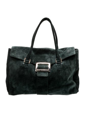 Roger Vivier Suede Top Handle Bag