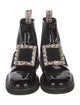 Roger Vivier Patent Leather Crystal Embellishments Boots