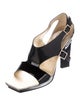 Roger Vivier Patent Leather T-Strap Sandals
