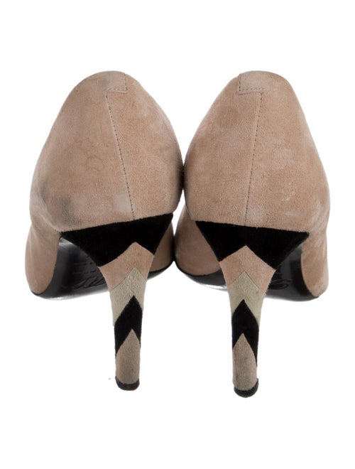 Roger Vivier Suede Colorblock Pattern Pumps