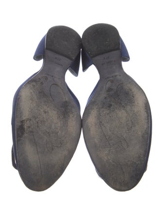 Roger Vivier Satin Crystal Embellishments D'Orsay Flats